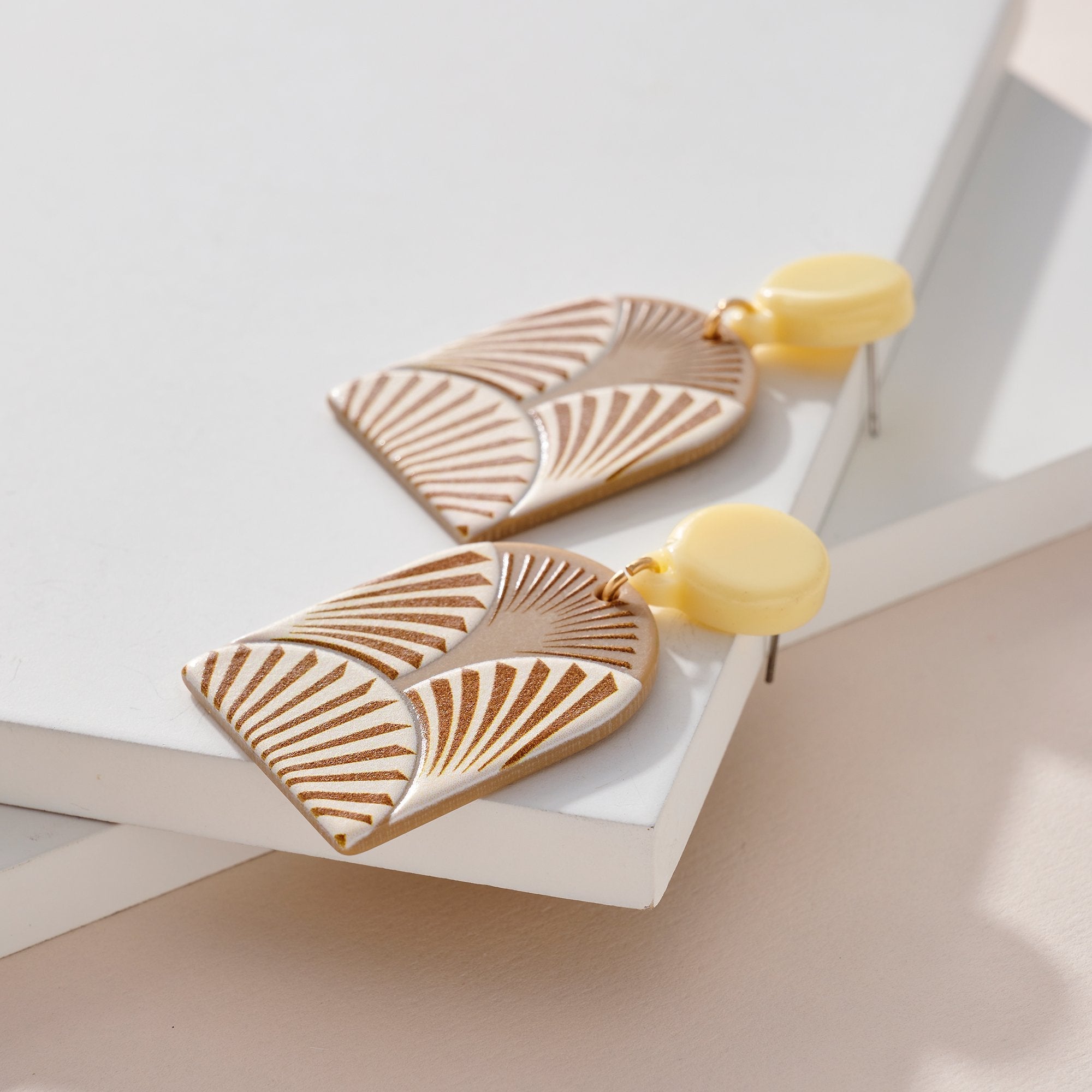 Abstract Painted Dangling Earrings - Earrings at Beyond Polish