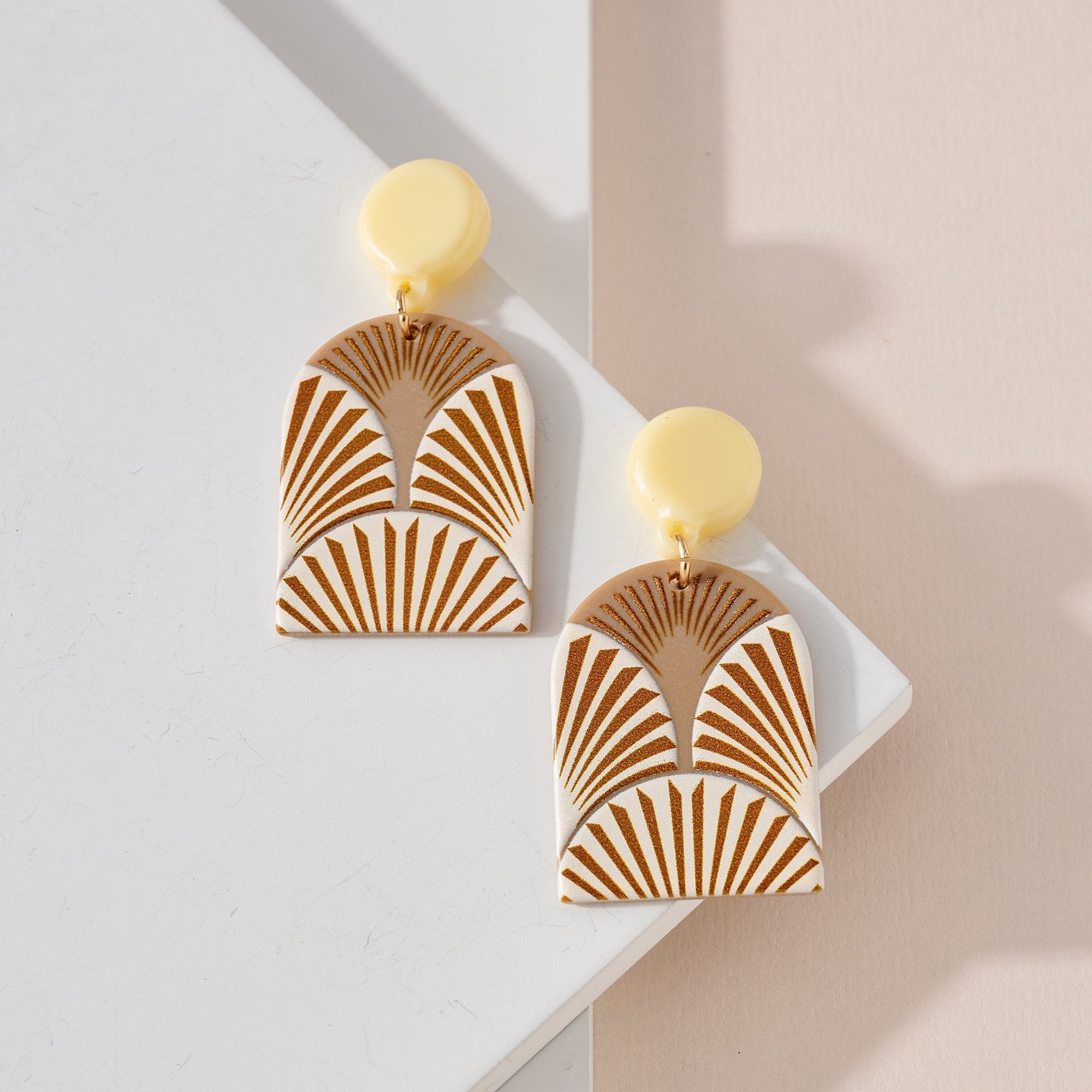 Abstract Painted Dangling Earrings - Earrings at Beyond Polish