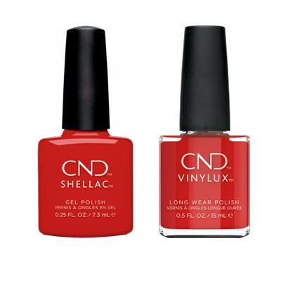 CND - Shellac & Vinylux Combo - Devil Red - Gel & Lacquer Polish at Beyond Polish