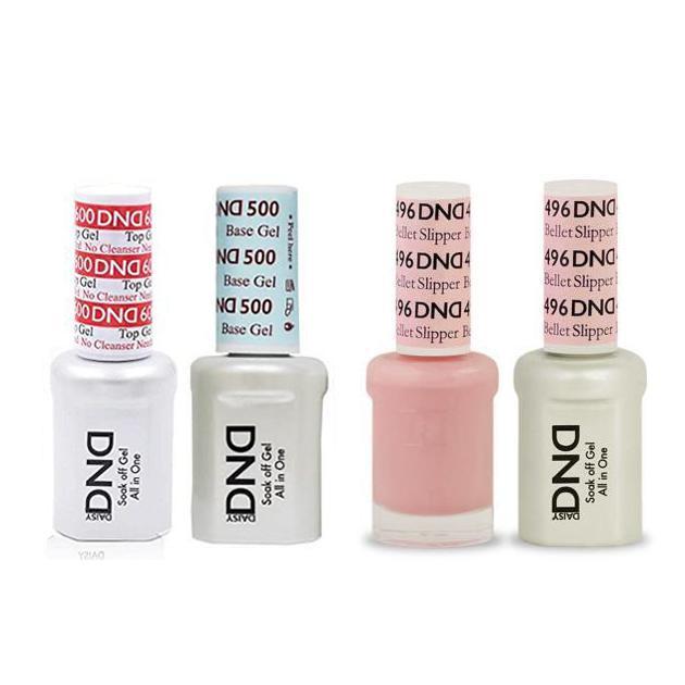 DND - #500#600 Base, Top, Gel & Lacquer Combo - Ballet Slipper - #496 - Gel & Lacquer Polish at Beyond Polish