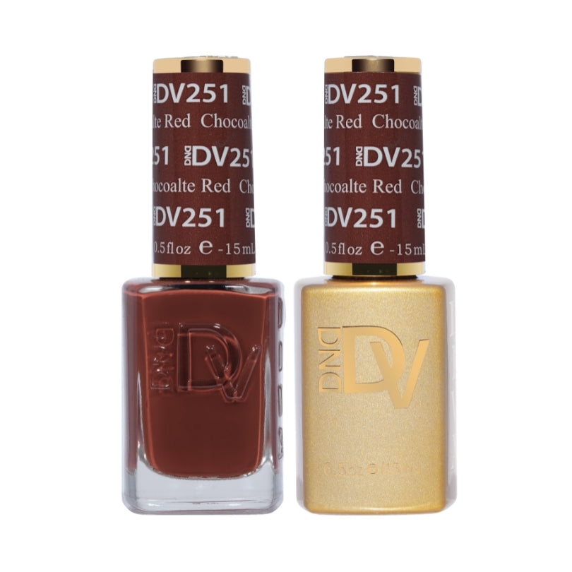 DND - Diva Duo - Chocolate Red - #251 - Gel & Lacquer Polish at Beyond Polish