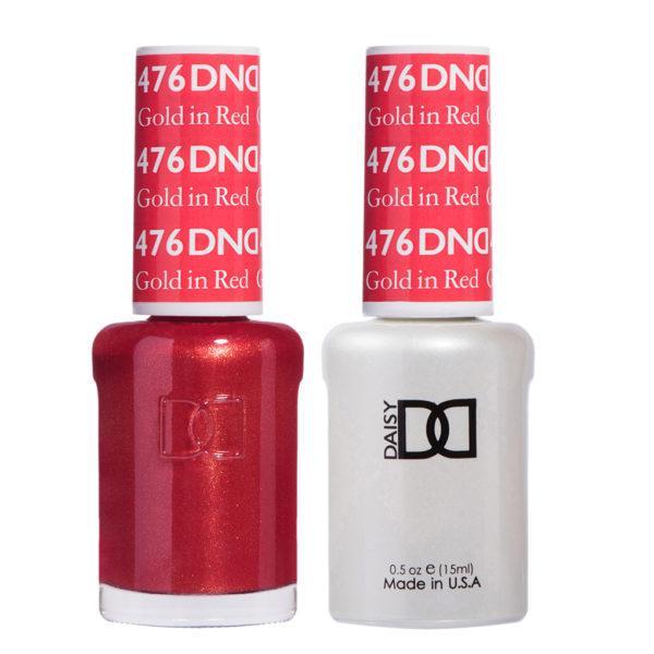 DND - Gel & Lacquer - Gold in Red - #476 - Gel & Lacquer Polish at Beyond Polish