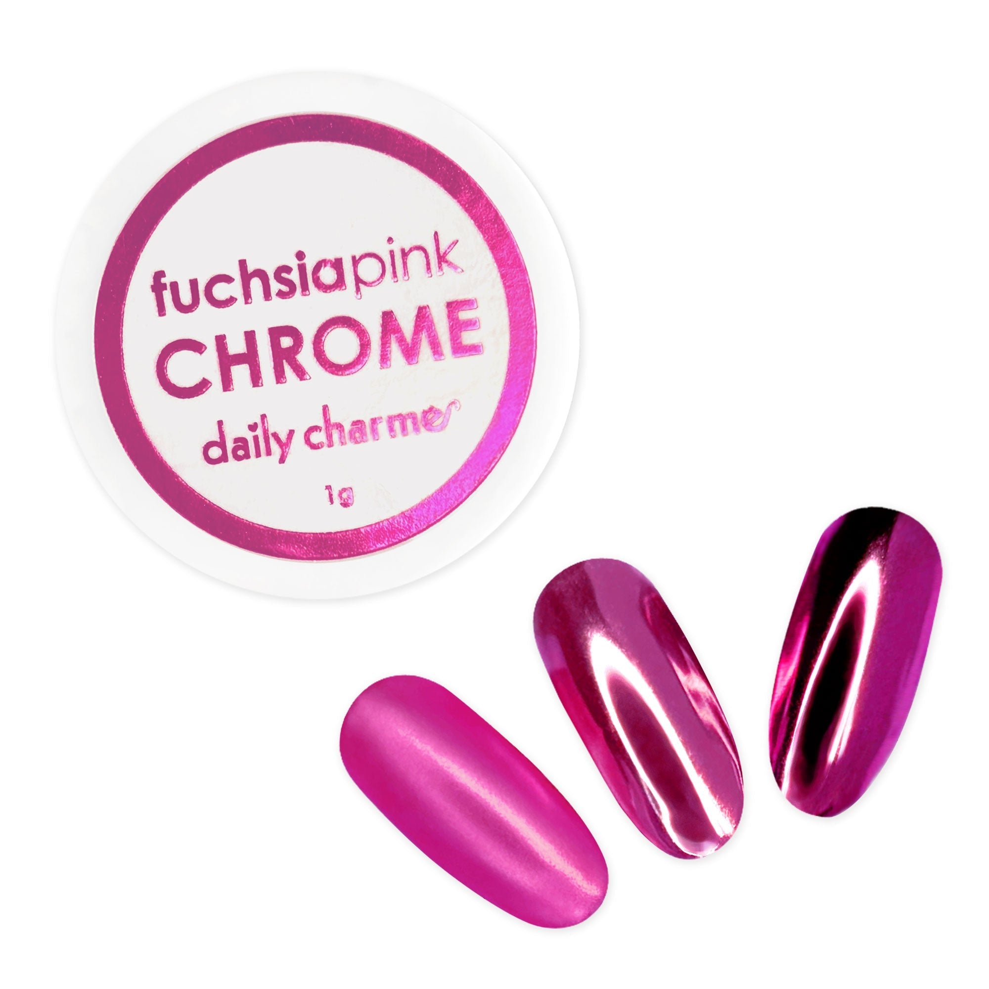 Daily Charme - Mirror Fuchsia Pink Chrome Powder - Nail Art at Beyond Polish