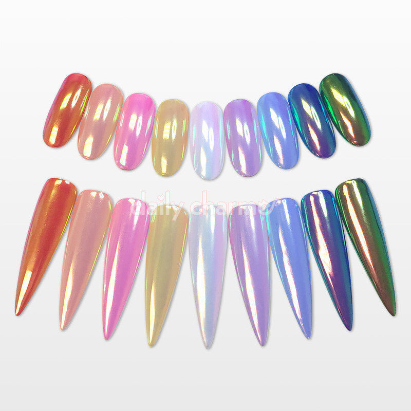 Daily Charme - Unichrome - Aurora Unicorn Chrome Powder - Nail Art at Beyond Polish