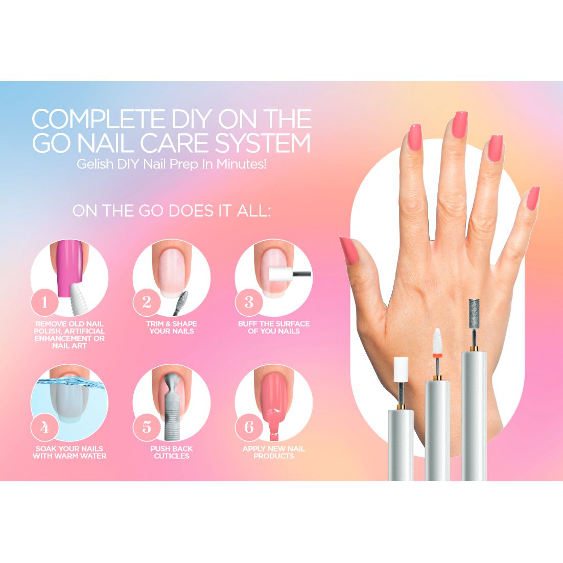 Gelish - Mini On The Go Electric File - Manicure & Pedicure Tools at Beyond Polish
