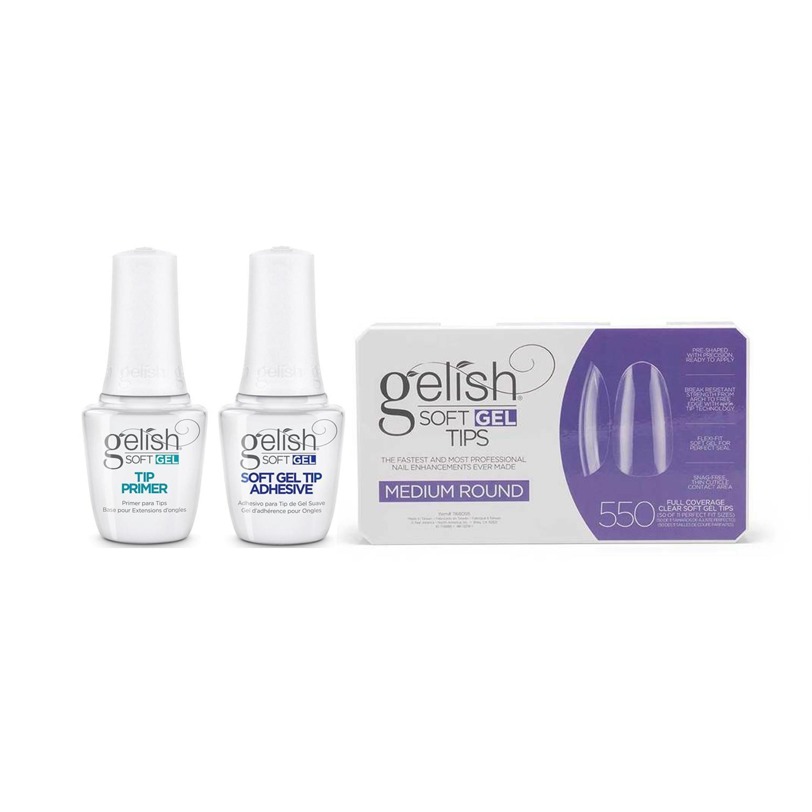 Gelish - Soft Gel Tips & Duo - Medium Round - Nail Extensions at Beyond Polish