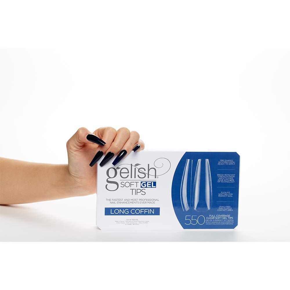 Gelish - Soft Gel Tips - Long Coffin 550CT - Nail Extensions at Beyond Polish