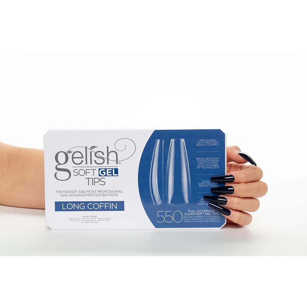 Gelish - Soft Gel Tips - Long Coffin 550CT - Nail Extensions at Beyond Polish