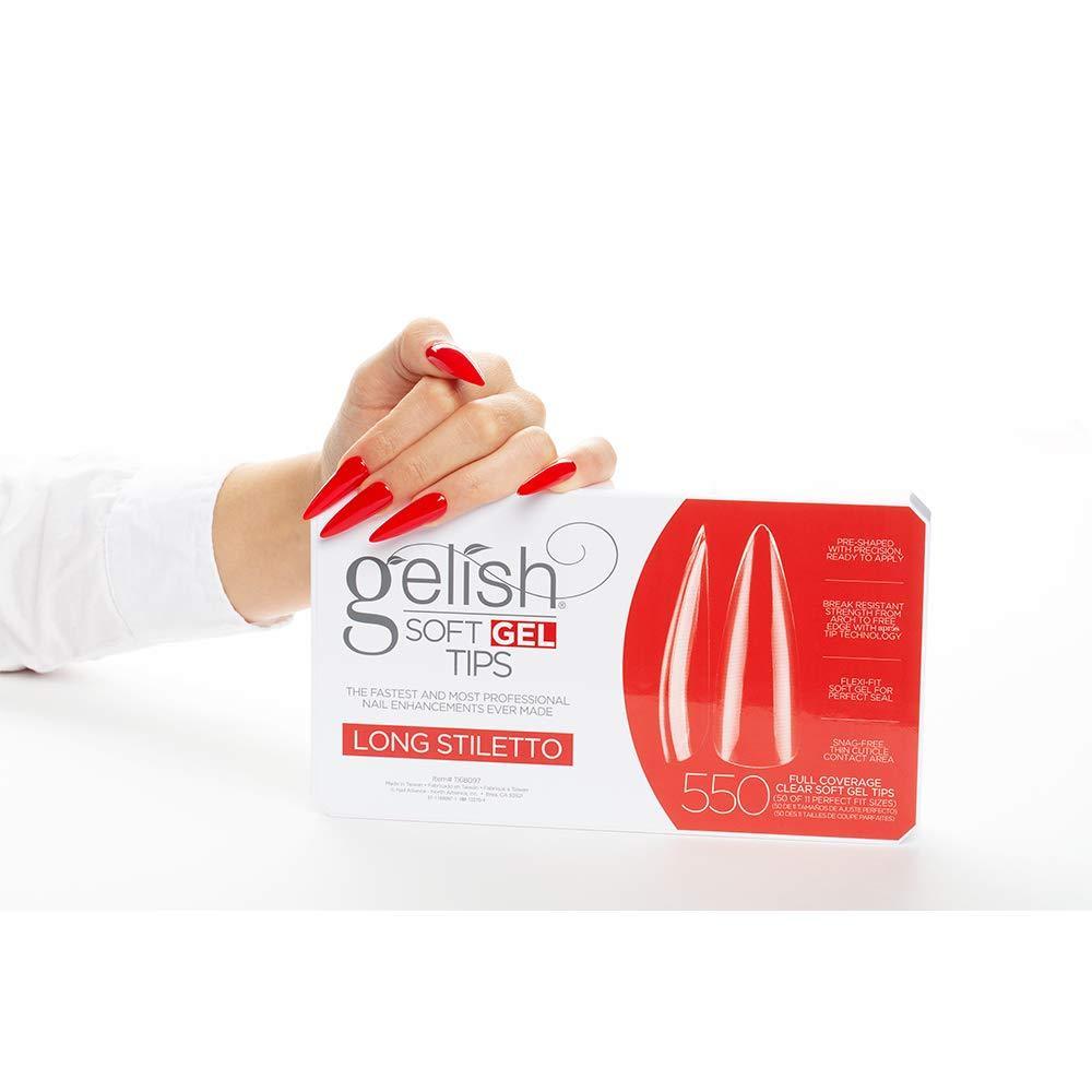 Gelish - Soft Gel Tips - Long Stiletto 550CT - Nail Extensions at Beyond Polish