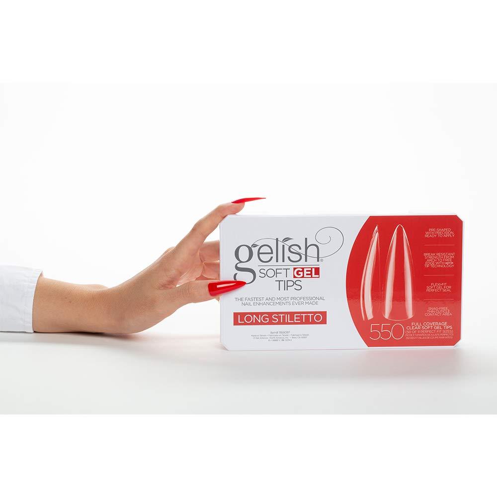 Gelish - Soft Gel Tips - Long Stiletto 550CT - Nail Extensions at Beyond Polish