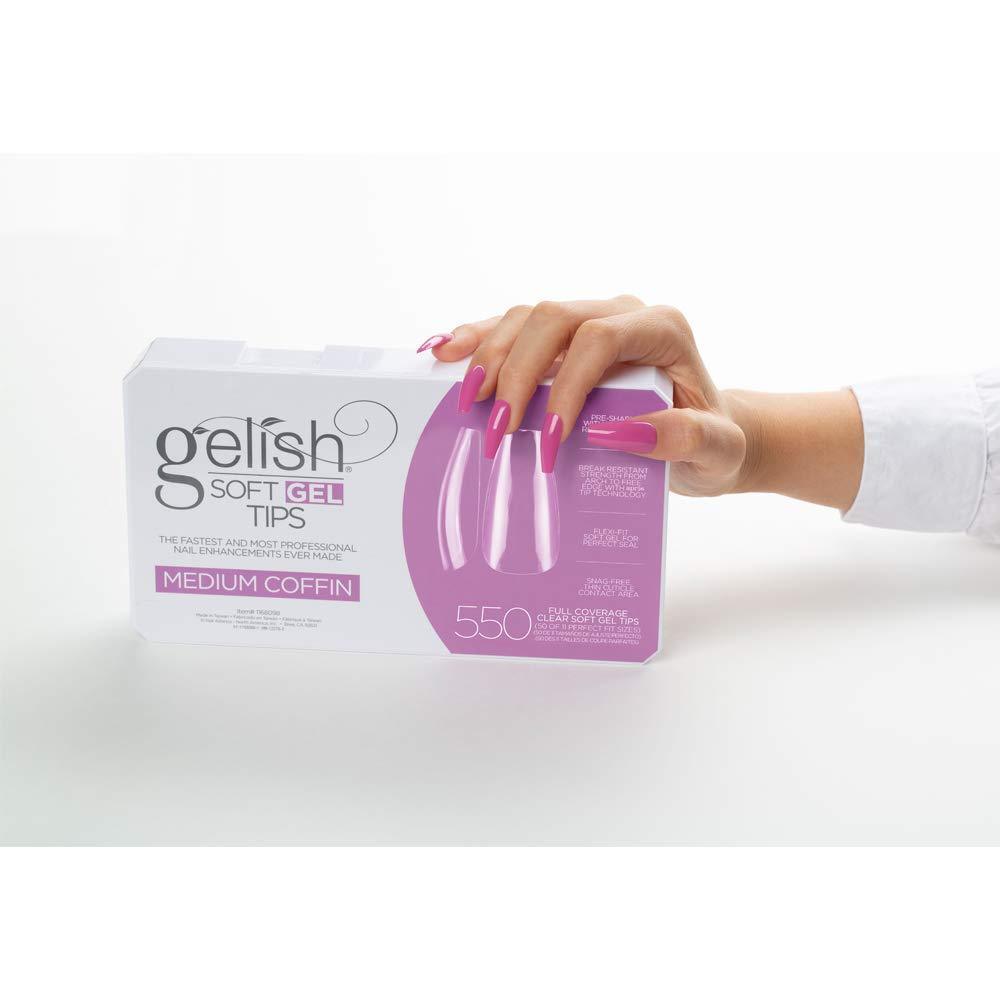 Gelish - Soft Gel Tips - Medium Coffin 550CT - Nail Extensions at Beyond Polish