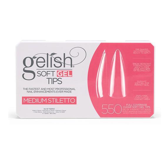 Gelish - Soft Gel Tips - Medium Stiletto 550CT - Nail Extensions at Beyond Polish