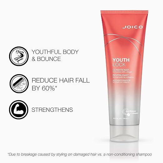 Joico - YouthLock Duo Set: Shampoo 10.1 oz + Conditioner 8.5 oz - Hair at Beyond Polish