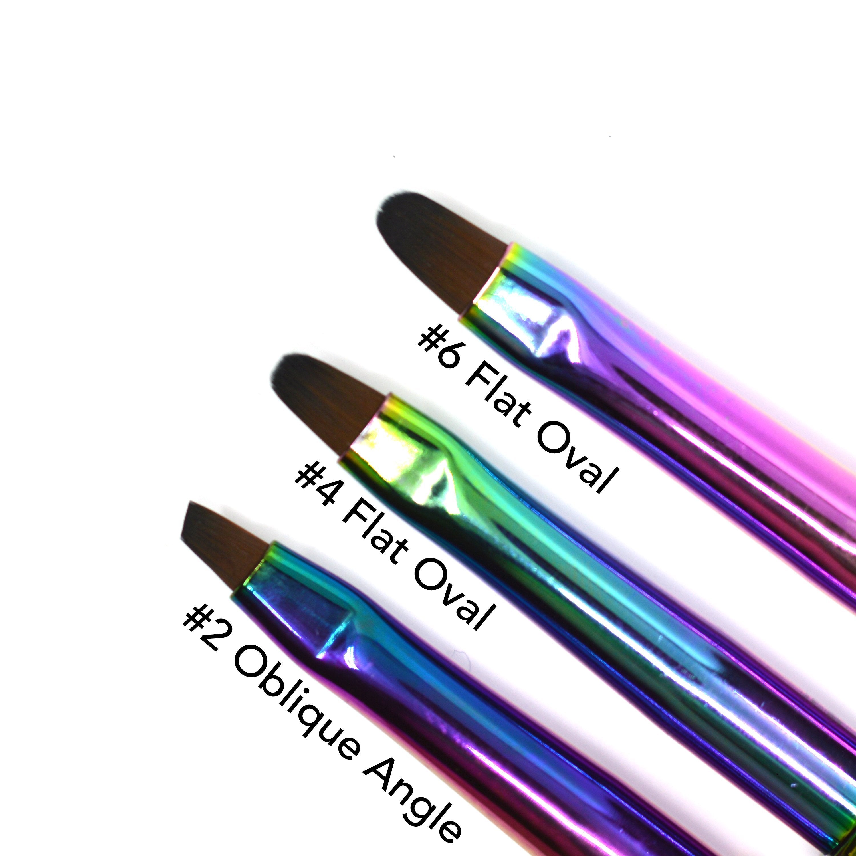 KBShimmer - Nail Tool - #4 Flat Oval Vegan Clean Up Brush - Manicure & Pedicure Tools at Beyond Polish