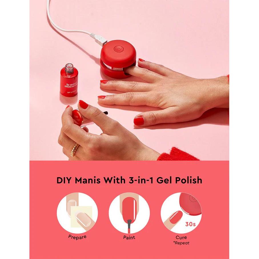 Le Mini Macaron Gel Manicure Kit - Cherry Red - Gel Polish at Beyond Polish