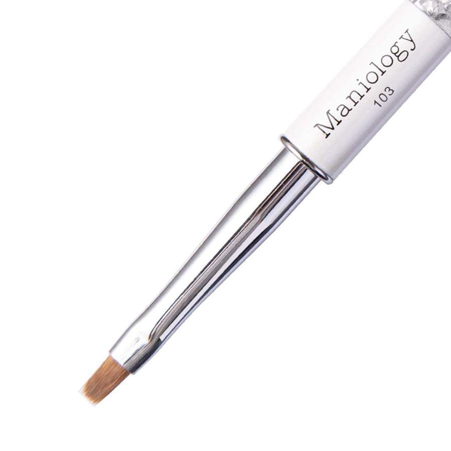 Maniology - Nail Tool - Premium Nail Art Manicure Brush - French Flat Tip Brush #103 - Manicure & Pedicure Tools at Beyond Polish