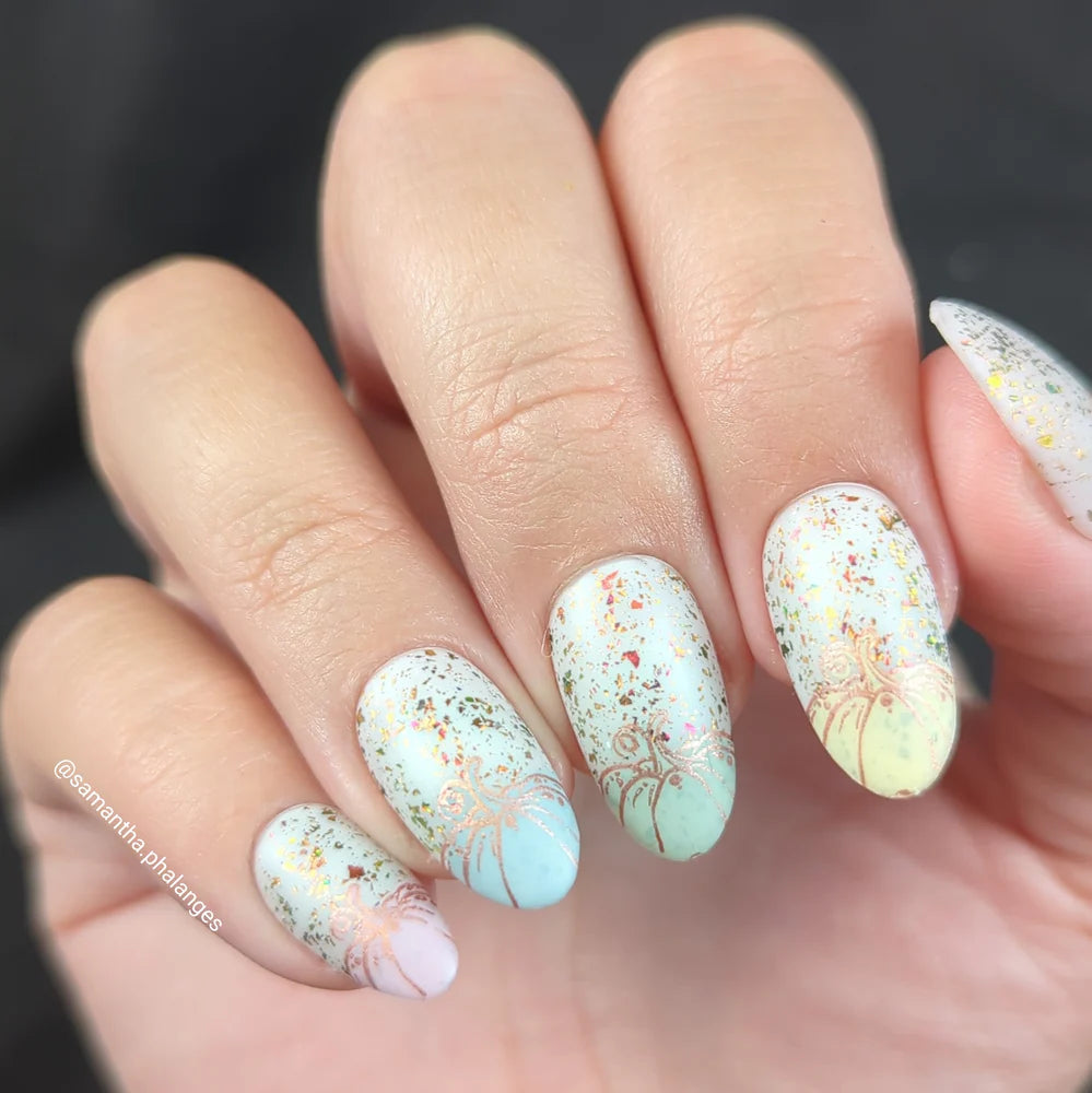 Maniology - Stamping Plate - Pumpkin Patch (M520) - Nail Art at Beyond Polish