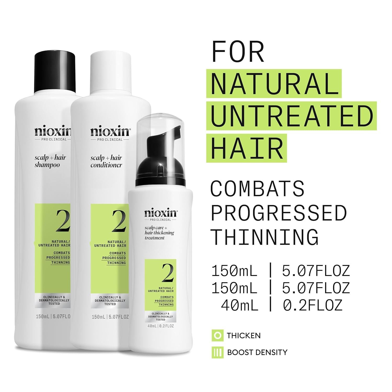 Nioxin Shampoo, Conditioner, Scalp Treatment - System Kit 2 - Hair at Beyond Polish