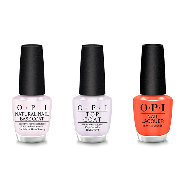 OPI - Nail Lacquer Combo - Base, Top & Flex On The Beach - Nail Lacquer at Beyond Polish