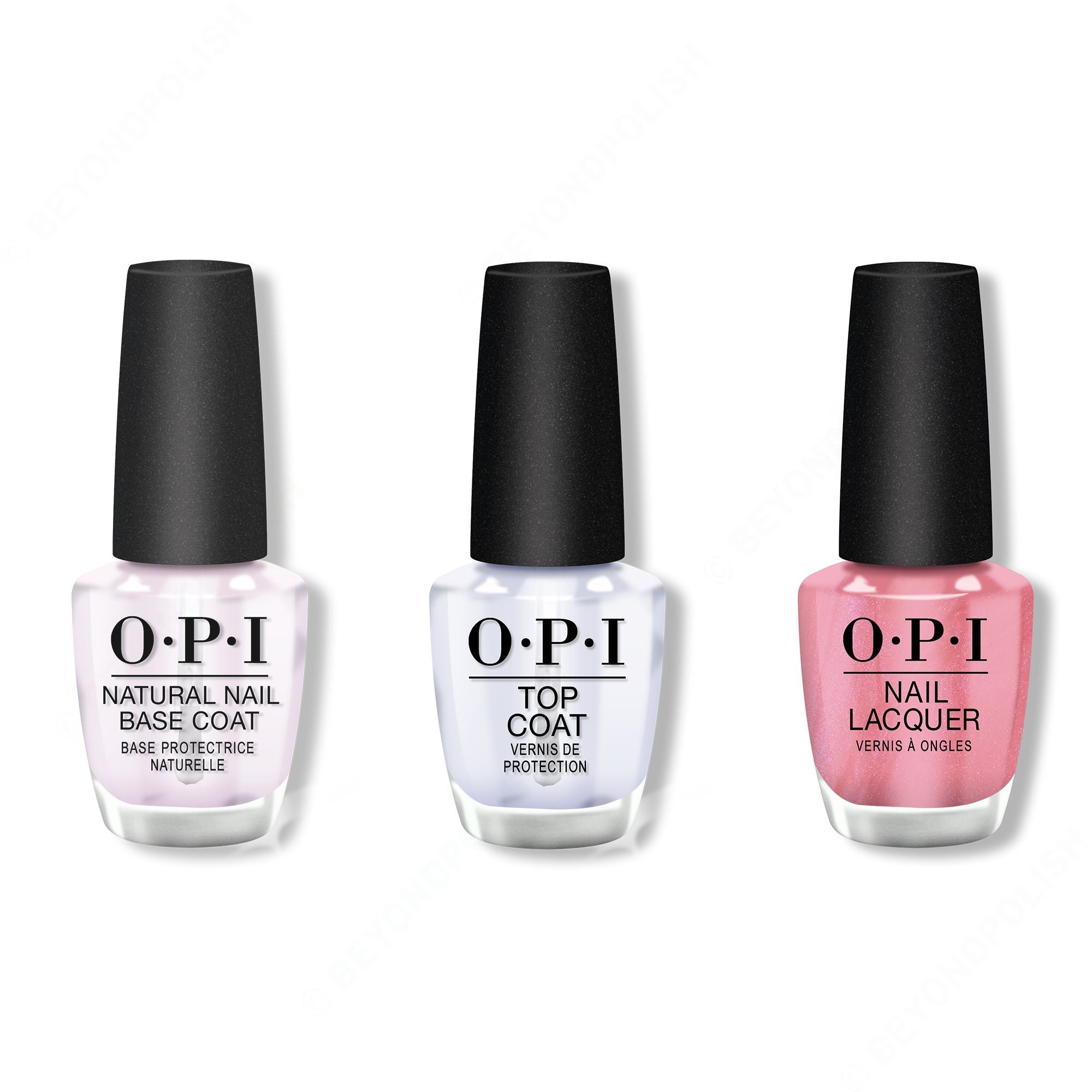 OPI - Nail Lacquer Combo - Base, Top & Hawaiian Orchid 0.5 oz - #NLA06 - Nail Lacquer at Beyond Polish