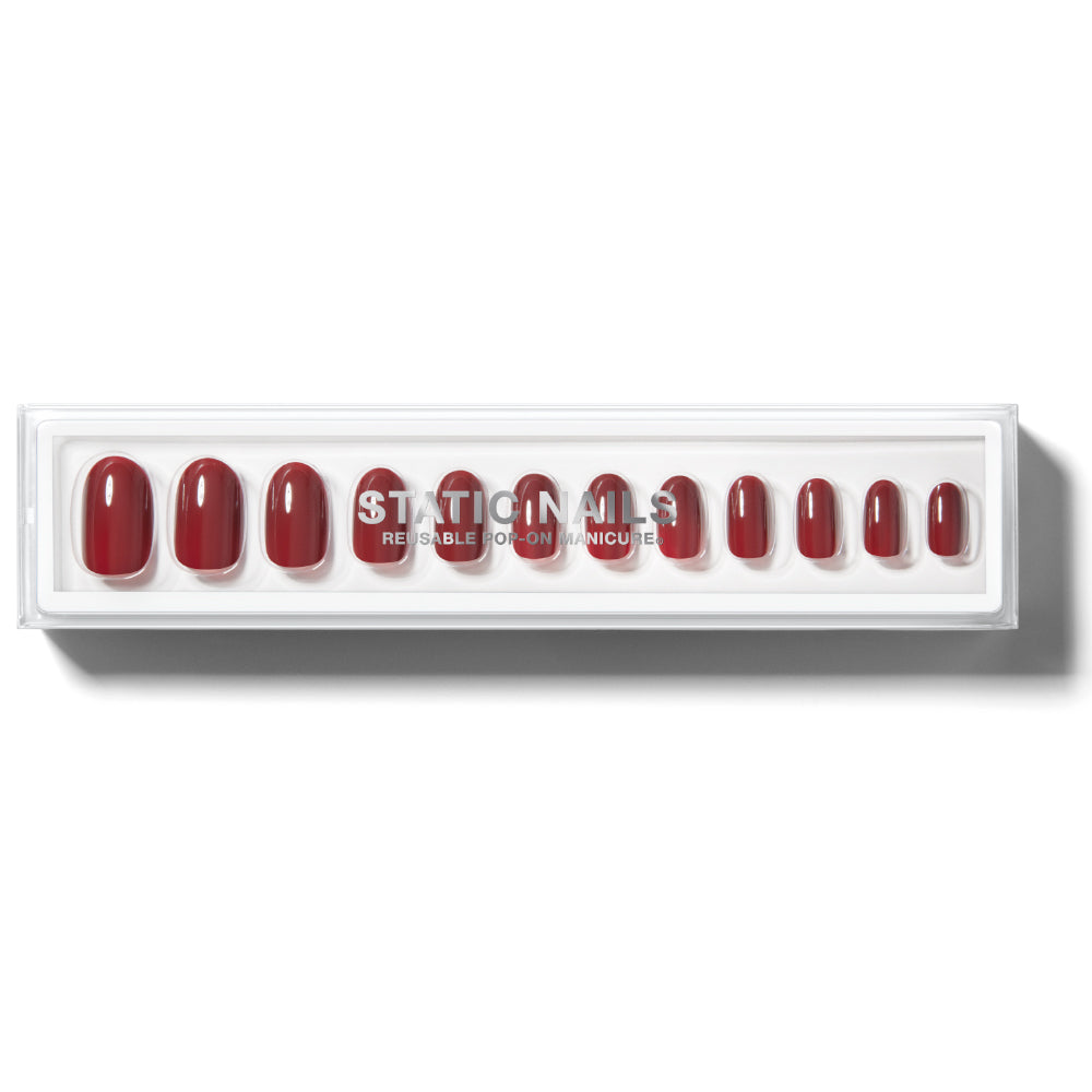 Static Nails - Reusable Pop-On Manicures - Cherry Liquor Round - Nail Extensions at Beyond Polish