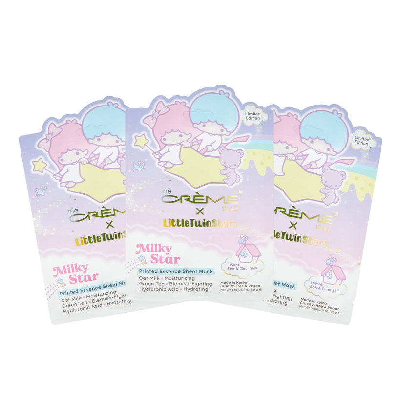 The Creme Shop x Little Twin Stars - Milky Star Printed Essence Sheet Mask - Set of 3 - Face at Beyond Polish