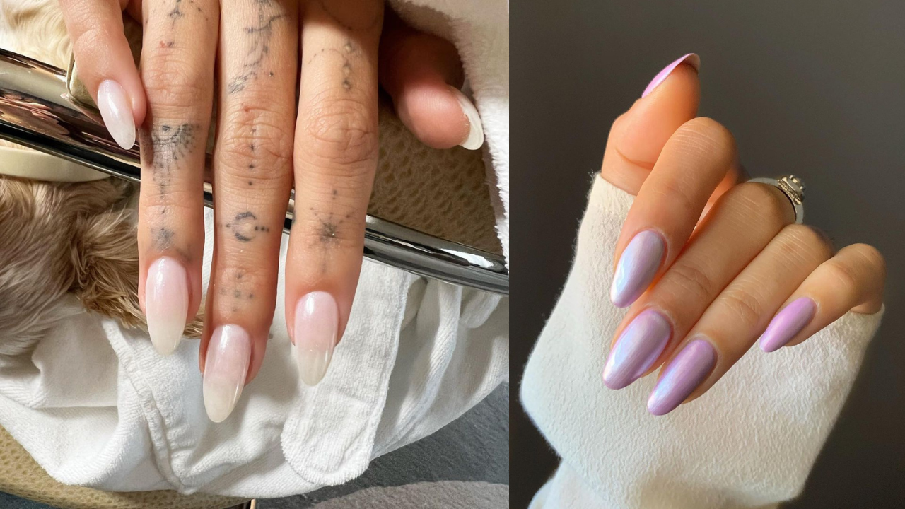 35 Nail Trends 2023 To Have on Your List : Glazed Donut Pearl Nails