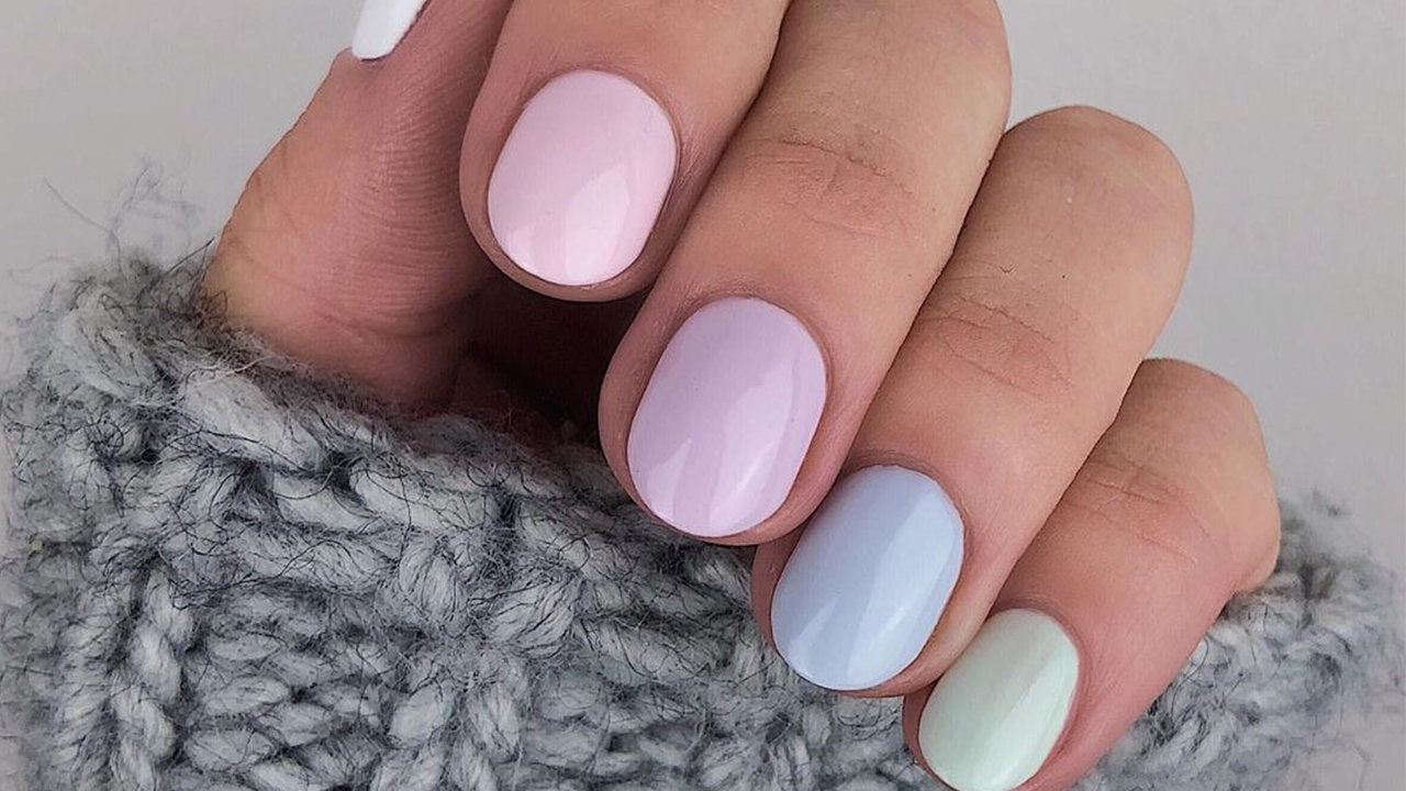 Pastel color nail discount polish