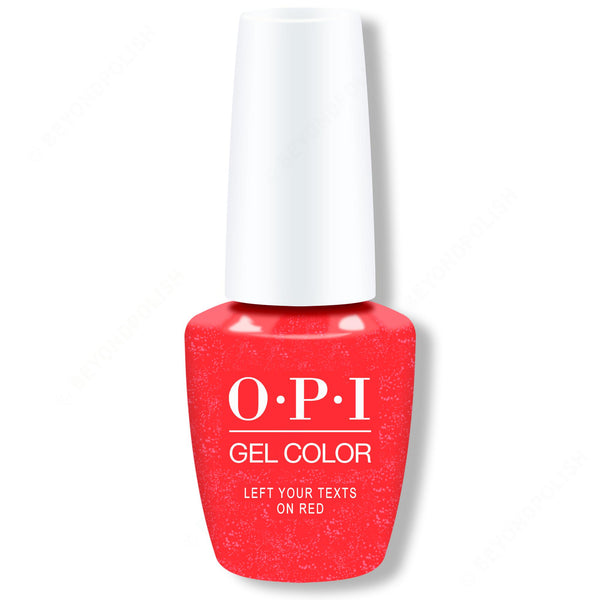 OPI GelColor - Left Your Texts On Red 0.5 oz - #GCS010 - Gel Polish - Nail Polish at Beyond Polish