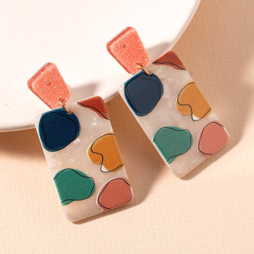 Abstract Dangling Earrings