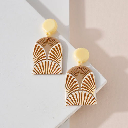 Abstract Painted Dangling Earrings