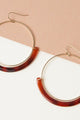 Amber Resin Hoop Earrings - Earrings at Beyond Polish
