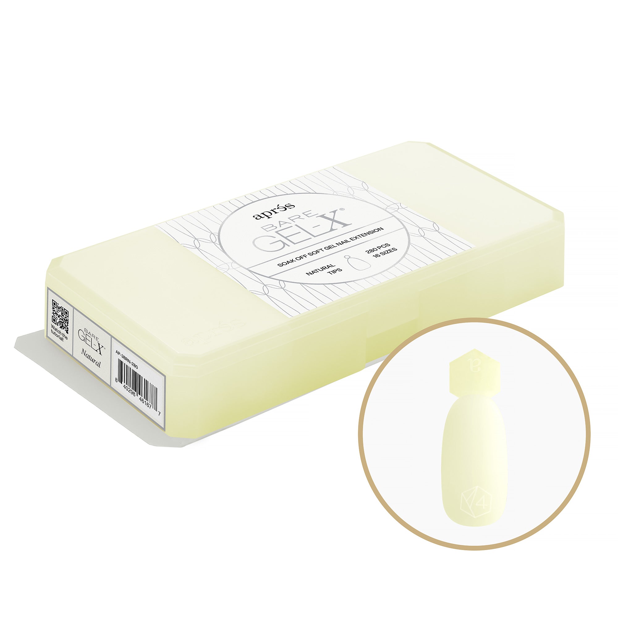 Apres - Bare Gel-X - Natural Box Of Tips (280Pcs) - Nail Extensions at Beyond Polish