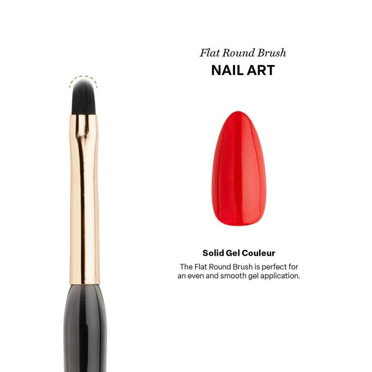 Aprés - Flat Round Brush 8Mm - Manicure & Pedicure Tools at Beyond Polish