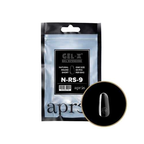 Aprés - Gel-X 2.0 Refill Bags - Natural Round Short Size 9 (50 Pcs)