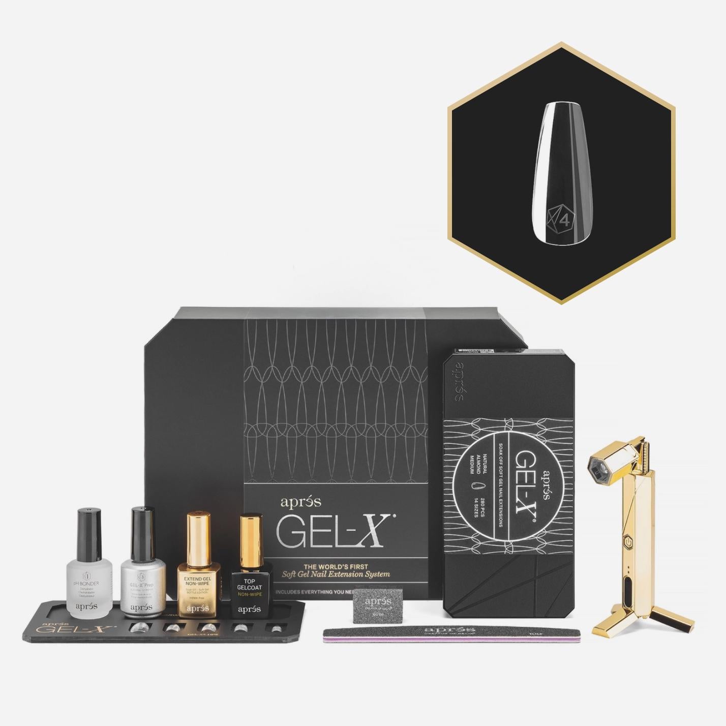 Aprés - Gel-X Signature Kit - Natural Coffin Medium (600 Pcs) - Nail Extensions at Beyond Polish