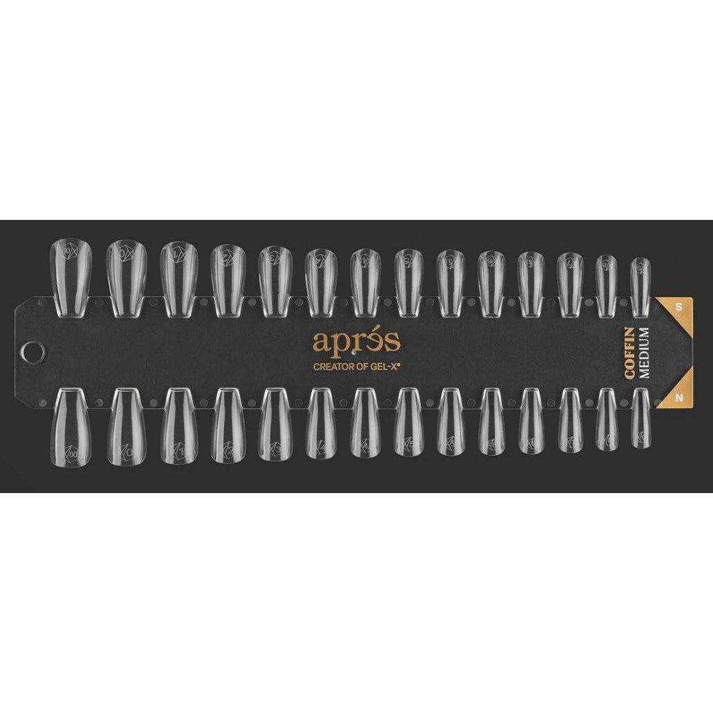 Aprés - Gel-X Tip Swatch: Natural/Sculpted Coffin Medium - Nail Extensions at Beyond Polish