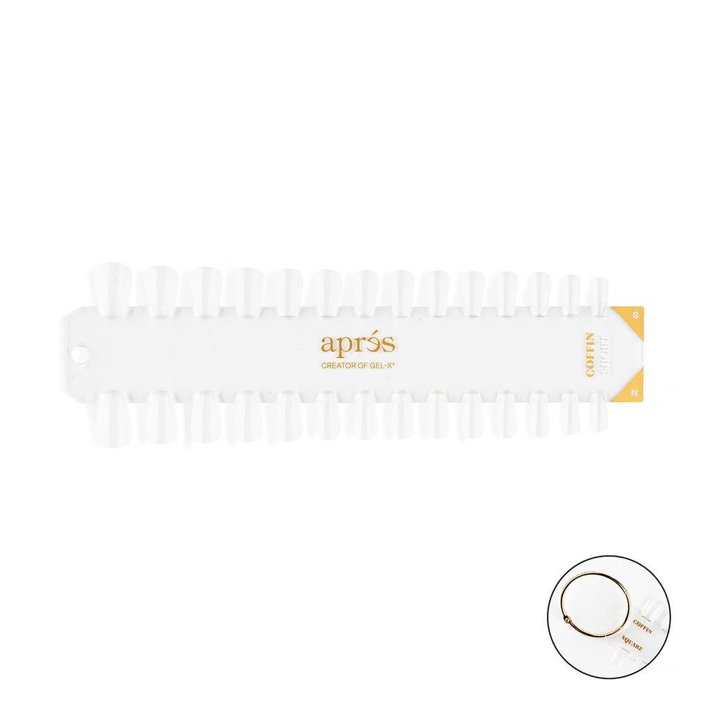 Aprés - Gel-X Tip Swatch: Natural/Sculpted Coffin Short - Nail Extensions at Beyond Polish