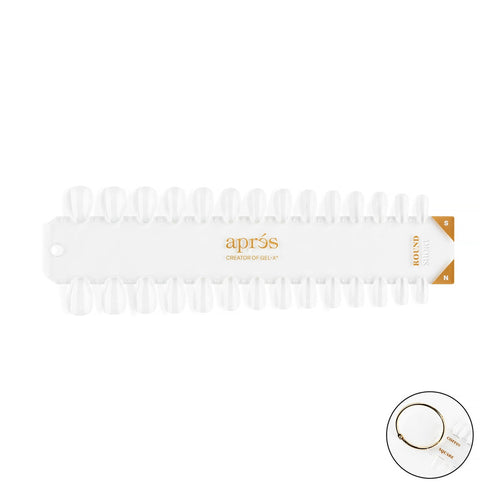 Aprés - Gel-X Tip Swatch: Natural/Sculpted Round Short