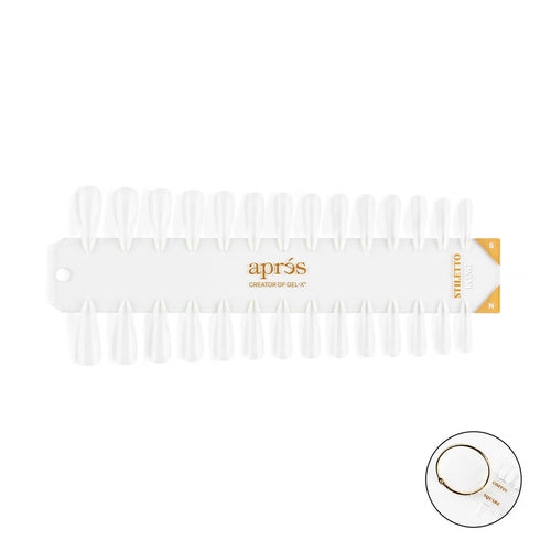 Aprés - Gel-X Tip Swatch: Natural/Sculpted Stiletto Long