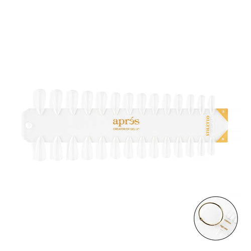 Aprés - Gel-X Tip Swatch: Natural/Sculpted Stiletto Medium