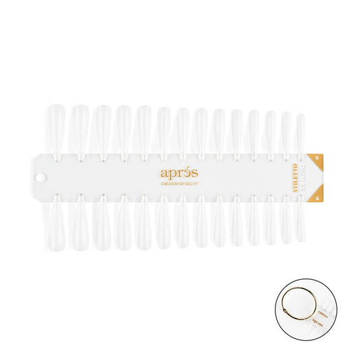 Aprés - Gel-X Tip Swatch: Natural/Sculpted Stiletto Xx Long