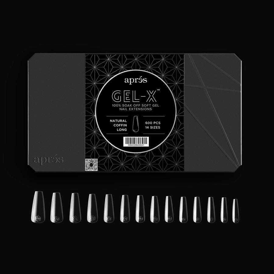 Aprés - Gel-X Tips 2.0 - Natural Coffin Long (600 Pcs) - Nail Extensions at Beyond Polish