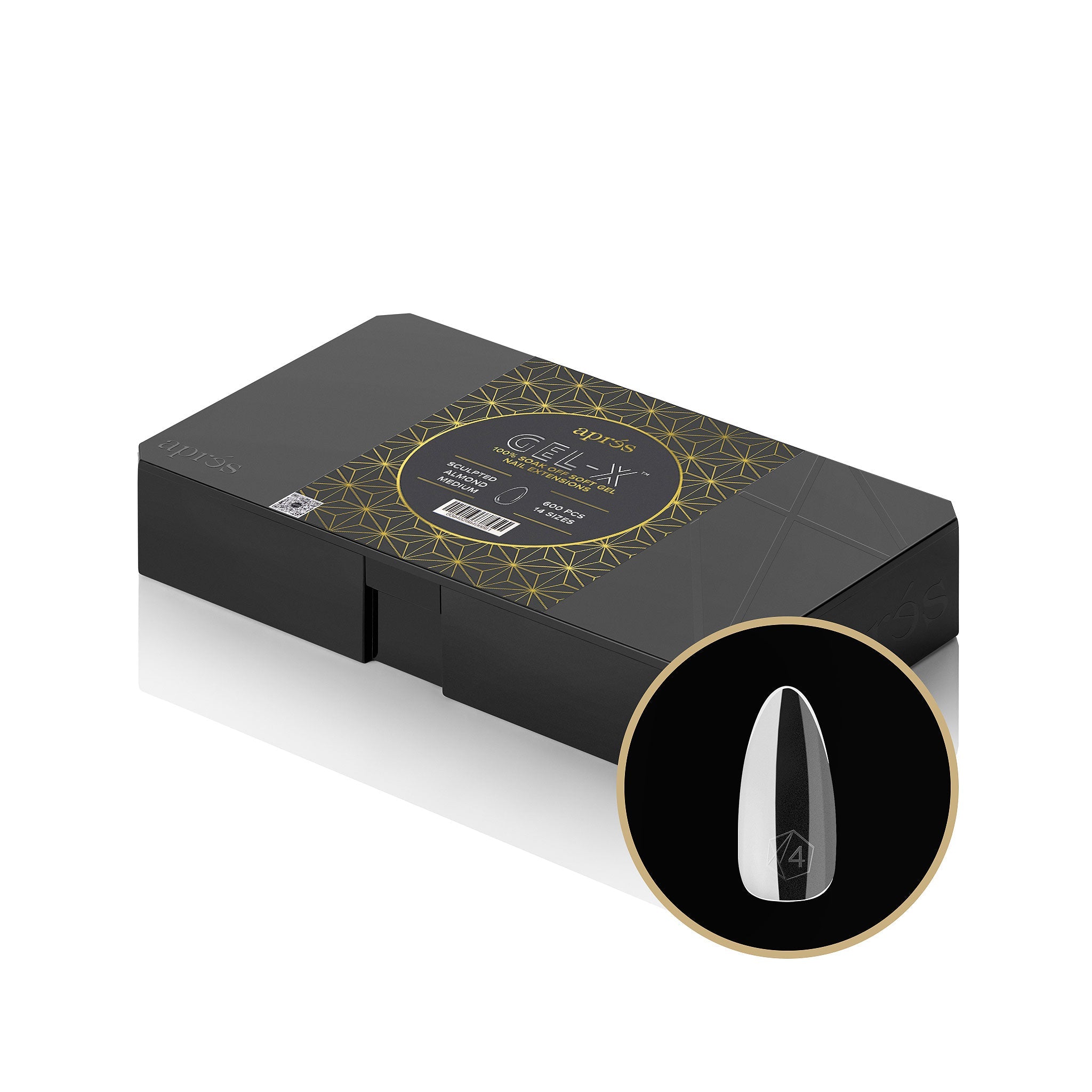 Apres Sculpted Almond Medium Box of Tips, S-AM Apres Sculpted Almond Medium Box of Tips, S-AM
