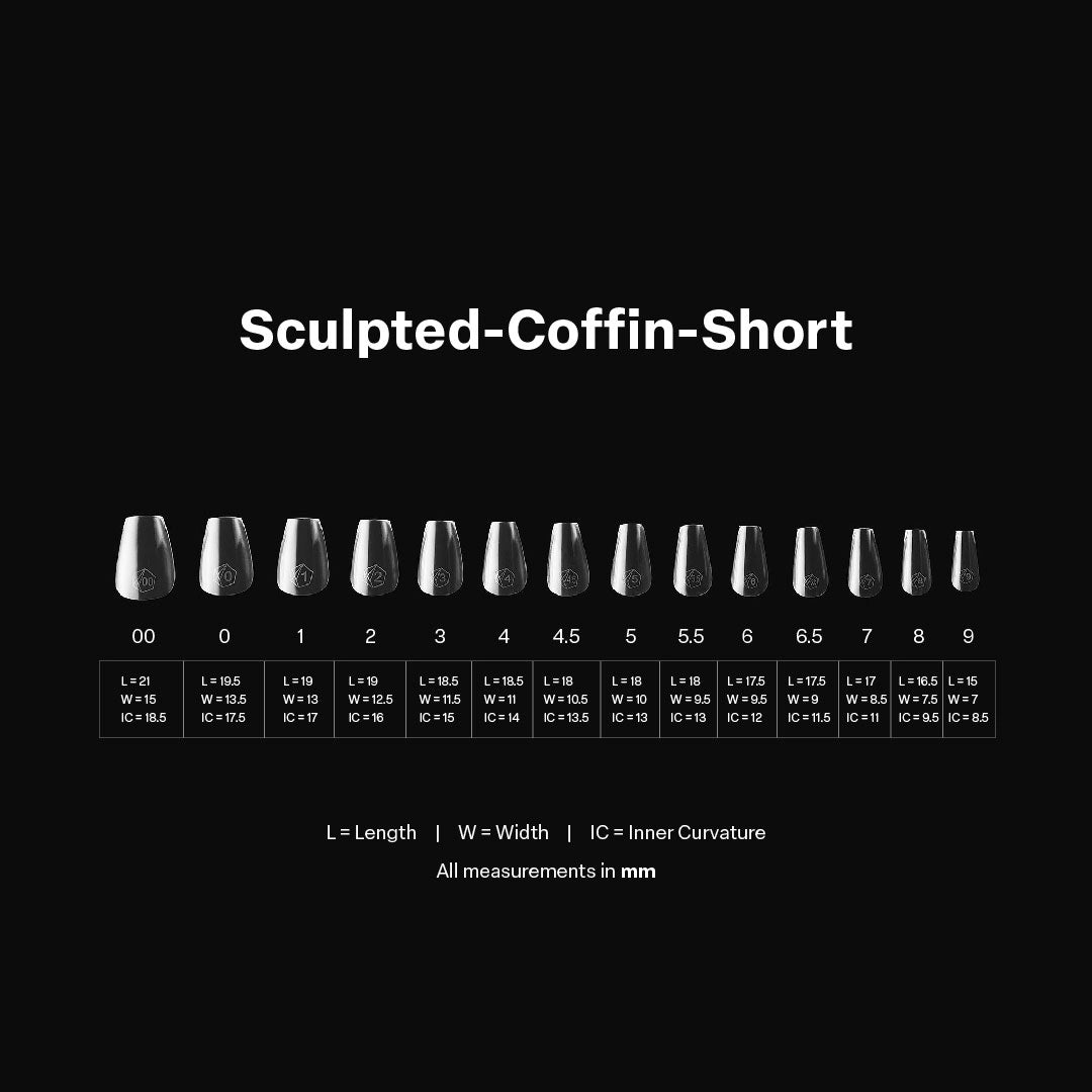 Aprés - Gel-X Tips 2.0 - Sculpted Coffin Short Box Of Tips (600 Pcs) - Nail Extensions at Beyond Polish