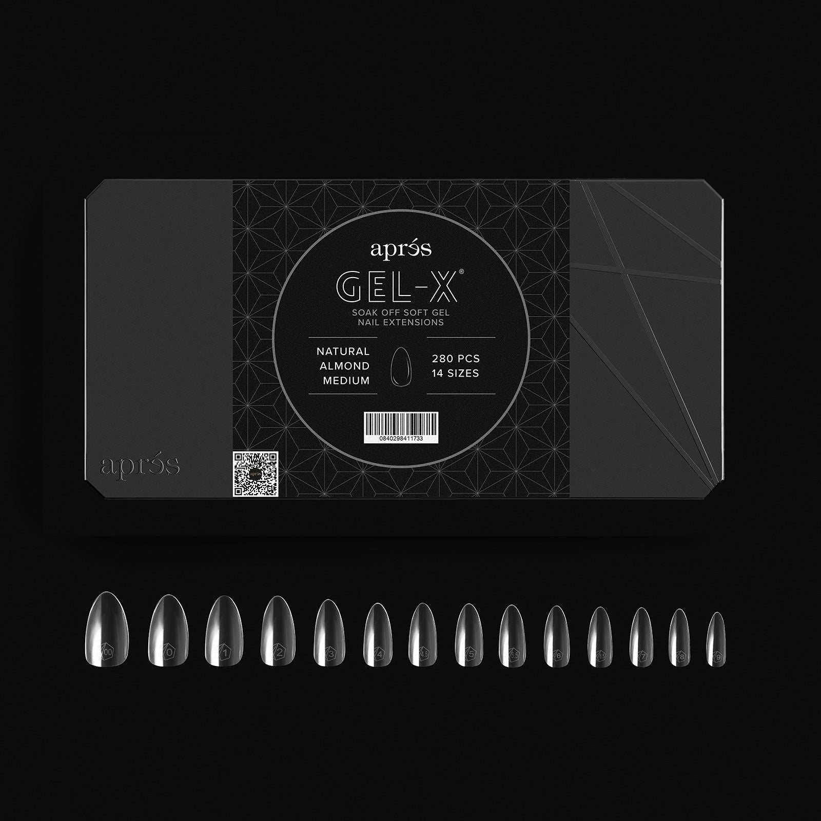Apres - Gel-X Tips - Natural Almond Medium - Mini
(280Pcs)