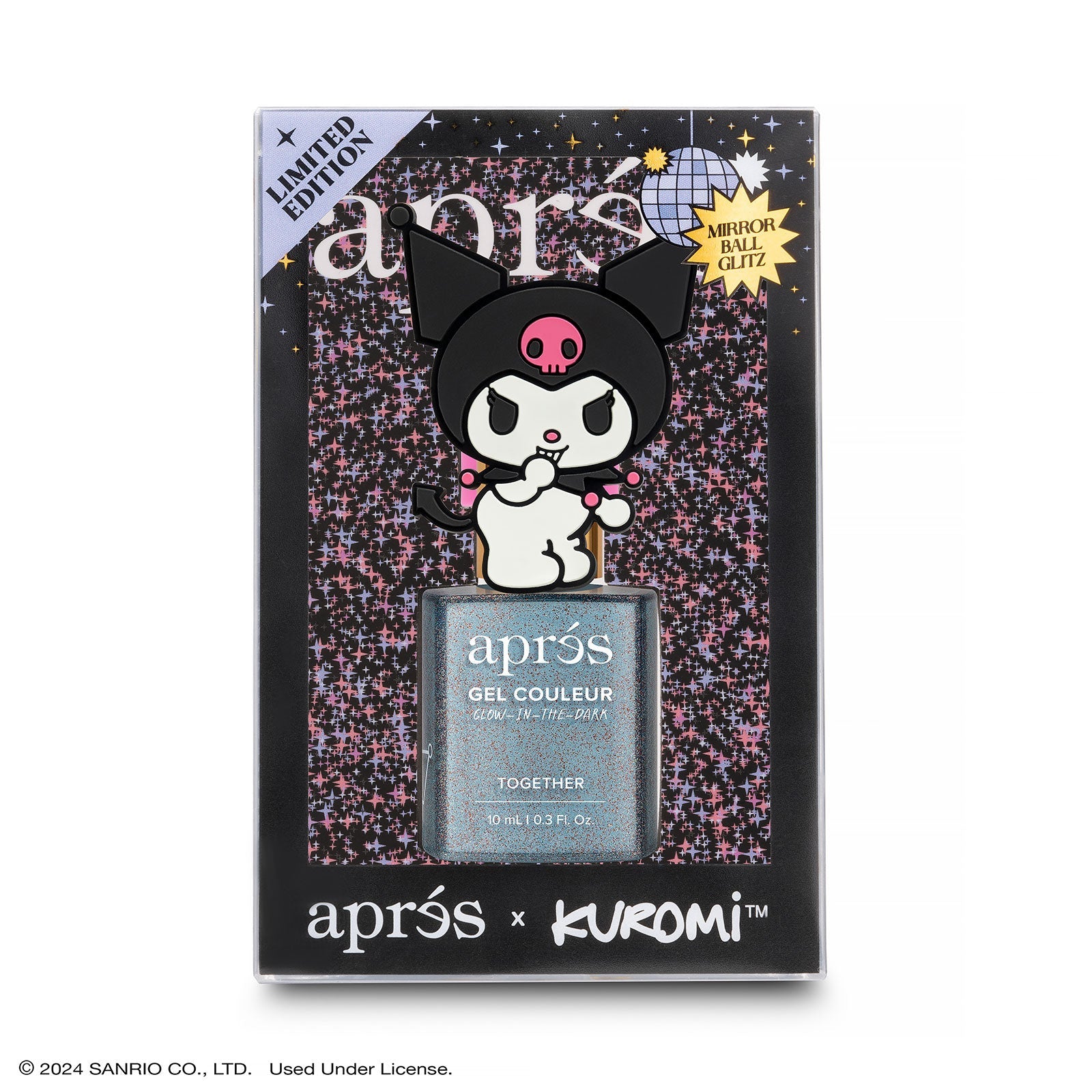 Aprés - Kuromi Flash Glitter Gel Couleur - Together - Gel Polish at Beyond Polish