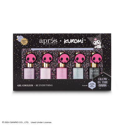 Aprés - Kuromi Naughty and Nice Flash Glitter Gel Couleur Set - Gel Polish at Beyond Polish