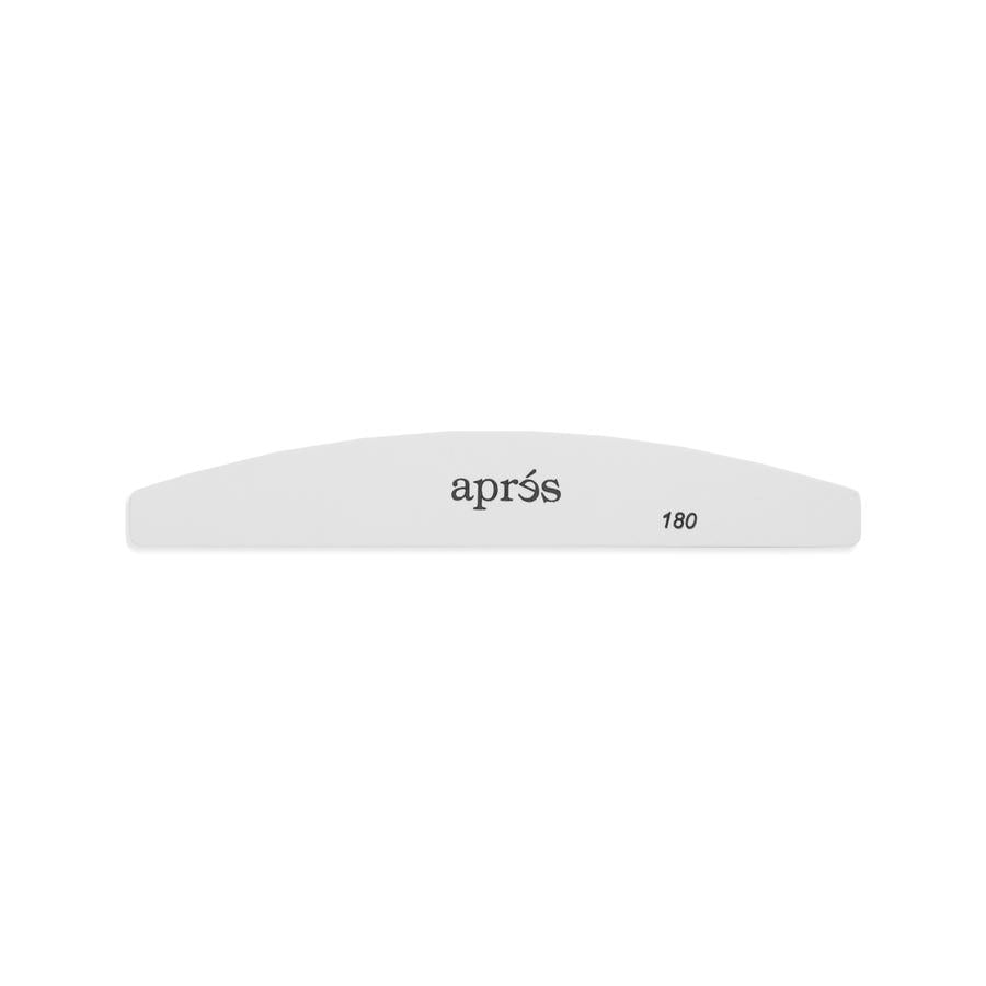 Apres - White Nail File 100/180 Grit - Crescent - Manicure & Pedicure Tools at Beyond Polish