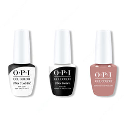 OPI - GelColor Combo - Stay Classic Base, Shiny Top & Barefoot in Barcelona - Gel Polish at Beyond Polish